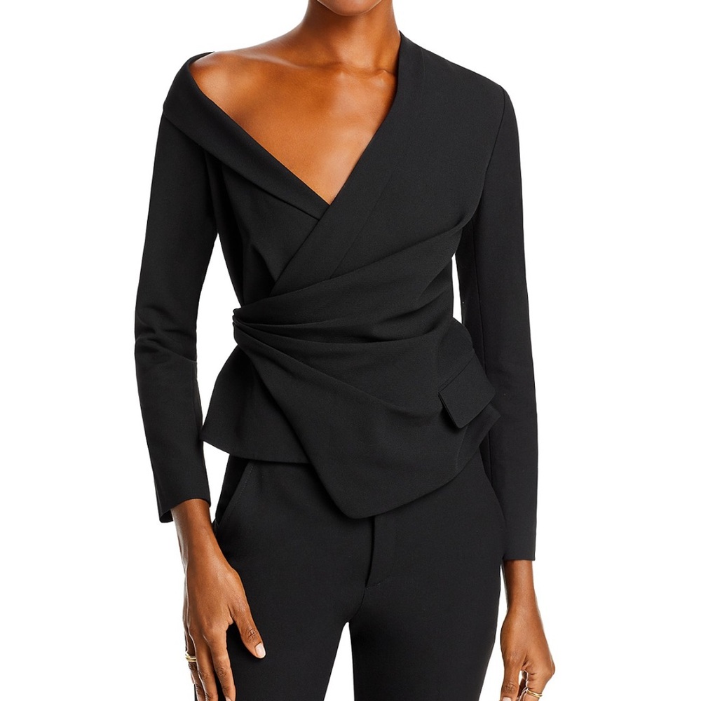 A.L.C. Skyla Asymmetric wrap top black